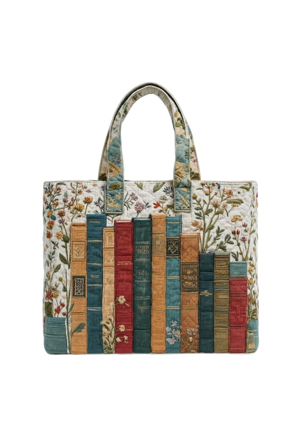 Quilted Tote Bag Set Rainbow Charm Sunflower and Floral Print Handbags