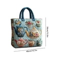 thumbnail image 1 of Quilted Tote Bag With Tea Pot Embroidery Large Capacity Multi-Functional Laptop Bag For Work Travel Weekend Women Nylon, 1 of 6