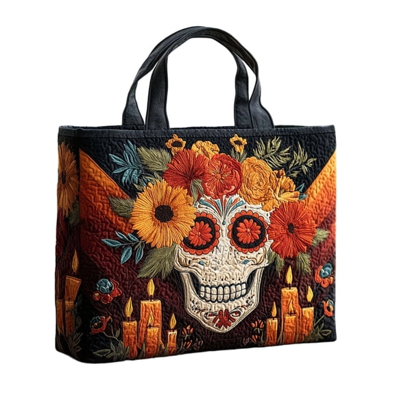 Quilted Tote Bag for Women, Colorful Cartoon Pattern Handbag, Artistic Patchwork Shoulder Bag, Lightweight Large Capacity Travel Purse for Dog Lovers(H)