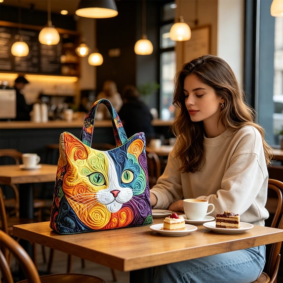 Quilted Tote Bag for Women Large Capacity Everyday Bag with Embroidery Detail Laptop Crossbody Shoulder Bag for Office Commute Travel and Weekend Outing