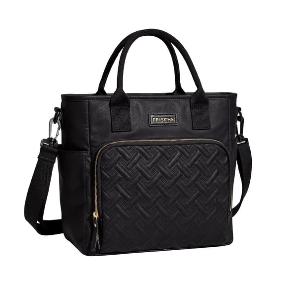 DEFAHN Tote Diaper Bag for Mom - 0.9lb Lightweight Large Capacity Thermal Baby Bag, 2 Thermal Pockets Side Holders, Simple Open Design(Black)