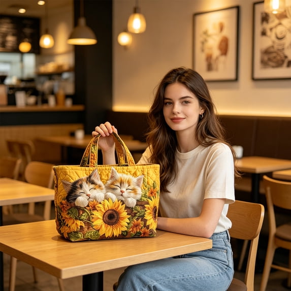 Quilted Tote Bag for Women Large Capacity Multi Functional Everyday Bag with Embroidery Laptop Bag Crossbody Shoulder Bag for Work Travel and Weekend