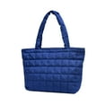 thumbnail image 1 of Quilted Tote Bag for Women Lightweight Puffer Padding Large Nylon Shoulder Handbag Zipper Closure Buckle Detail Washable Everyday Purse, 1 of 5