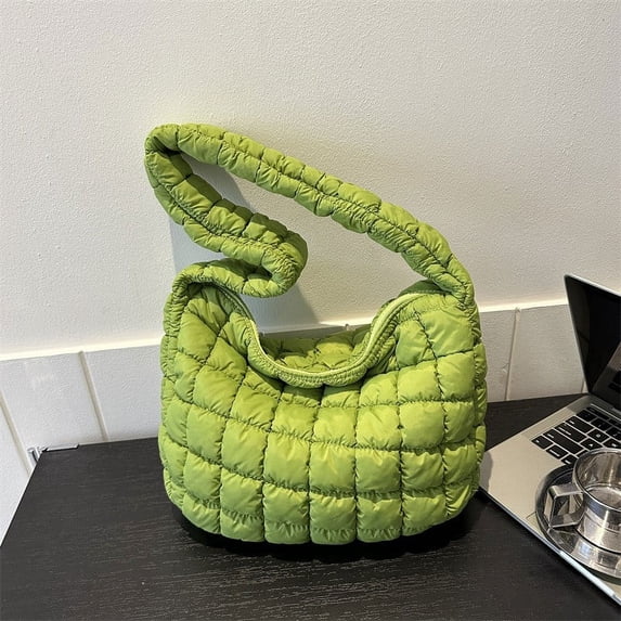 Quilted Tote Bag for Women Puffer Bag Lightweight Padding Shoulder Purse Hobo Bags Satchel Handbag Cloud Bags with Zip