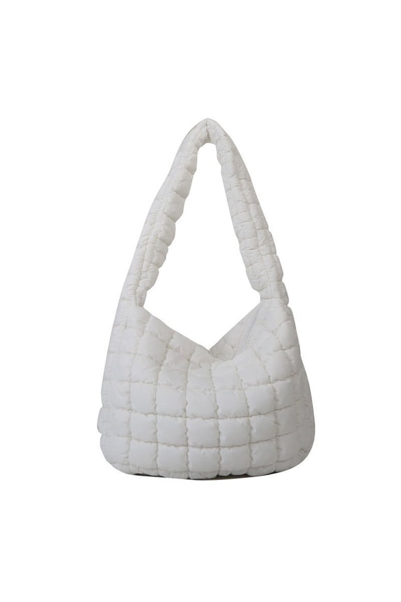 Quilted Tote Bag for Women Puffer Bag Lightweight Padding Shoulder Purse Hobo Bags Satchel Handbag Cloud Bags with Zip