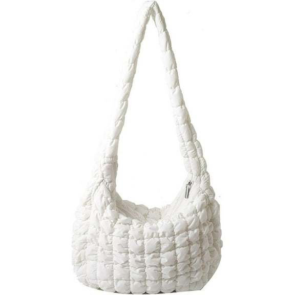 Quilted Tote Bag for Women Puffer Bags Large Padding Shoulder Bag Dumpling Underarm Bag Tote Bag Cloud Handbags with Zip