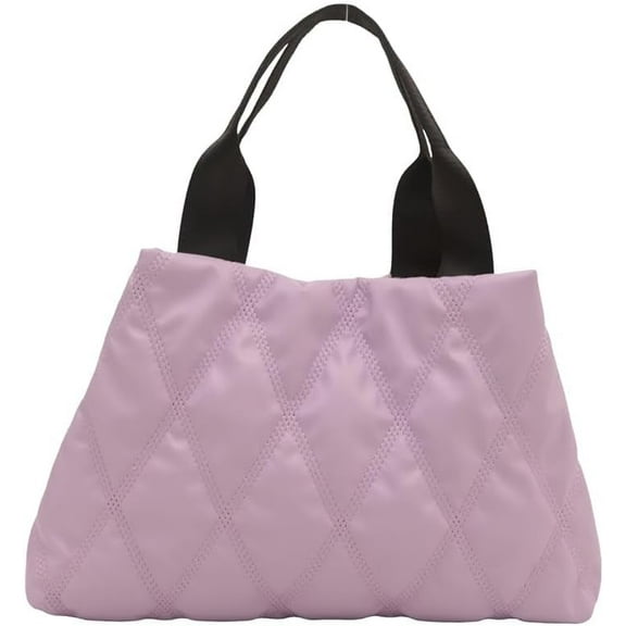 Quilted Tote Bag for Women Top Handle Quilted Handbag and Purse Casual Work Shopping Hobo Shoulder Bag Quilted Bag