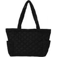 thumbnail image 1 of Quilted Tote Bags for Women Lightweight Puffer Padding Shoulder Bag Large Nylon Tote Handbag Zipper Closure, 1 of 6