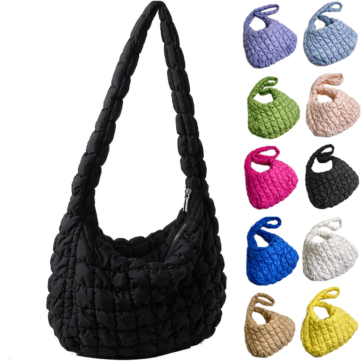 Quilted Tote Bags for Women Lightweight Quilted Padding Shoulder Bag