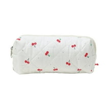 Cosmetic Bag Stylish Quilted Travel Makeup Bag Large Cute Floral Handbag for Women