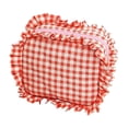 thumbnail image 1 of Quilted Travel Makeup Bag Set with Ruffle Plaid Design Cosmetic Pouch Organizer Storage for Women Girls, 1 of 2