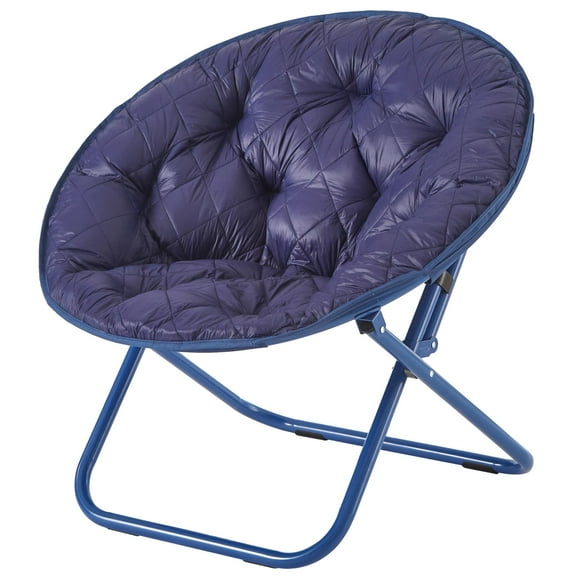 Quilted Urban Shop Saucer Chair, Navy, Teens and Adults