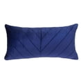 thumbnail image 1 of Quilted Velvet Arrows Blue Decorative Lumbar Pillow, Blue, 1 of 1