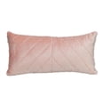 thumbnail image 1 of Quilted Velvet Arrows Pink Decorative Lumbar Pillow, Pink, 1 of 1
