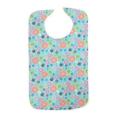 Quilted Washable Adult Bib with Snap Closure- 2 PK