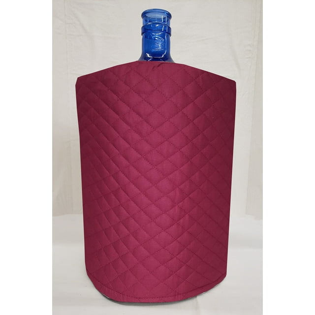 Quilted Water Bottle Cover for 3 or 5 Gallon Bottle by Penny's Needful Things (Burgundy, 5 Gallon Top Spout)