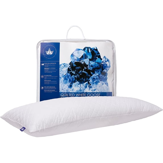 Quilted White Goose Feather Body Pillow - 48"
