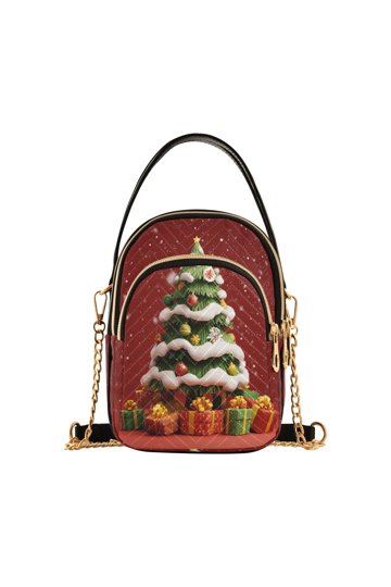 8930 Merry Christmas Tree Bell Ball Backpack Purse Fashion Shoulder Bag Amazon.com: UMIRIKO Christmas Tree Backpack for Women  main image 2