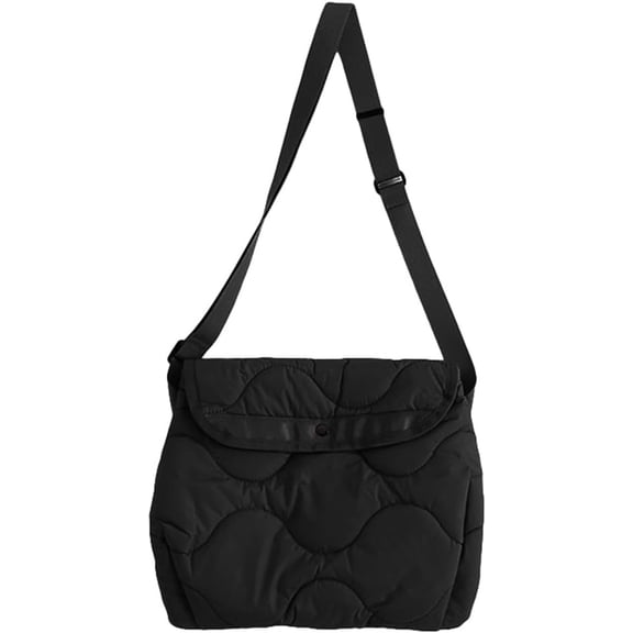 Quilted Women's Shoulder Bag Nylon Handbag Crossbody Lightweight Portable Shoulder Work Bag Crossbody Bag