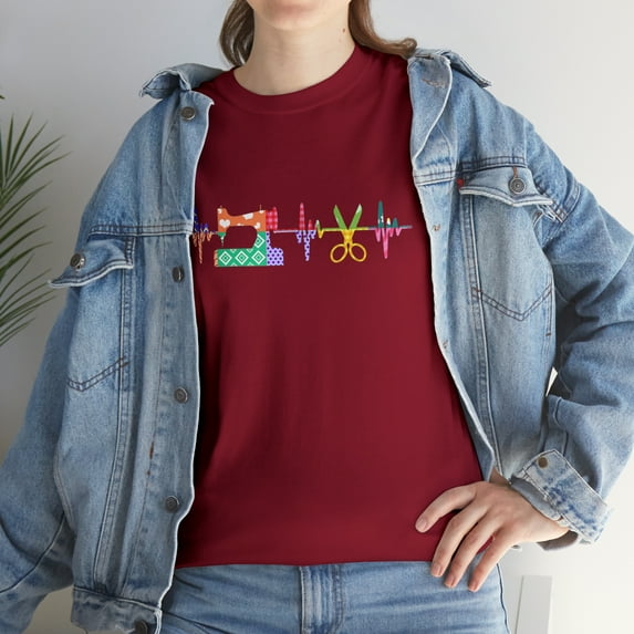 Quilter Sewing Heartbeat For Quilting Lover T-Shirt