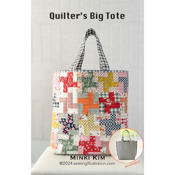 Quilter's Big Tote Pattern by Minki Kim