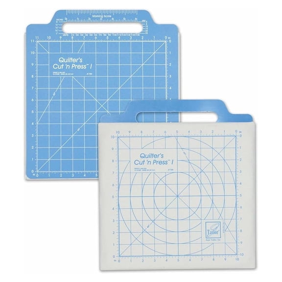 Quilter's Cut'n Press - 11x11 Inch Cutting Mat & Ironing Board - Portable Quilting Mat with Grid - Sewing & Crafting Surface for Travel