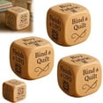 thumbnail image 1 of Quilter's Dice, Handmade Wooden 6 Sided Engraved Decision Dice with Engraved Quilting Tasks, Sewing Room Decor for Quilting Tasks for Quilters & Sewing Lovers to Overcome Quiltings (3PCS), 1 of 7