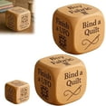 thumbnail image 1 of Quilter’s Dice, Handmade Wooden Quilting Decision Dice with 6 Engraved Sewing Tasks, Fun Gift for Quilters, Sewists & Craft Lovers to Add Excitement to Sewing Routine (2PCS), 1 of 7