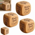 thumbnail image 1 of Quilter’s Dice, Handmade Wooden Quilting Decision Dice with 6 Engraved Sewing Tasks, Fun Gift for Quilters, Sewists & Craft Lovers to Add Excitement to Sewing Routine (3PCS), 1 of 7