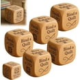 thumbnail image 1 of Quilter’s Dice, Handmade Wooden Quilting Decision Dice with 6 Engraved Sewing Tasks, Fun Gift for Quilters, Sewists & Craft Lovers to Add Excitement to Sewing Routine (5PCS), 1 of 7