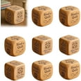 thumbnail image 1 of Quilter’s Dice, Handmade Wooden Quilting Decision Dice with 6 Engraved Sewing Tasks, Fun Gift for Quilters, Sewists & Craft Lovers to Add Excitement to Sewing Routine (9PCS), 1 of 7