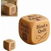 Quilter's Dice, Handmade Wooden Quilting Decision Dice with 6 Engraved Sewing Tasks, Fun Quilting Accessories for Sewists & Craft Lovers (1PCS)