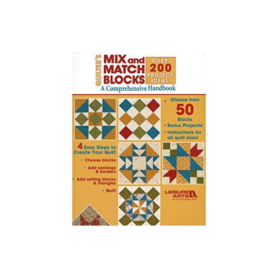 Pre-Owned Quilter's Mix and Match Blocks: A Comprehensive Handbook (Leisure Arts #3717) (Paperback) 1574864297