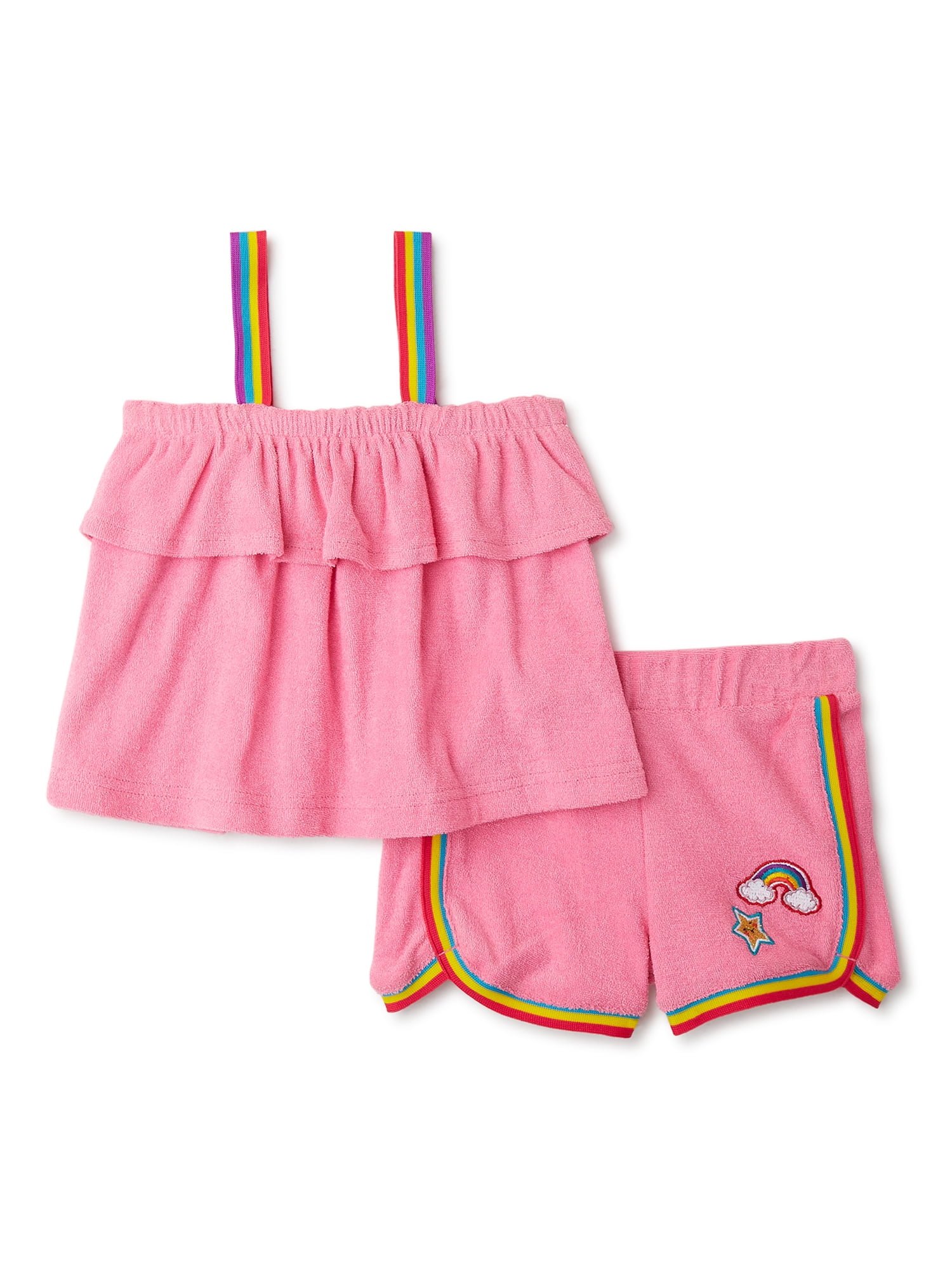Quiltex Baby Girl & Toddler Girl Top and Short Sets, 2Piece
