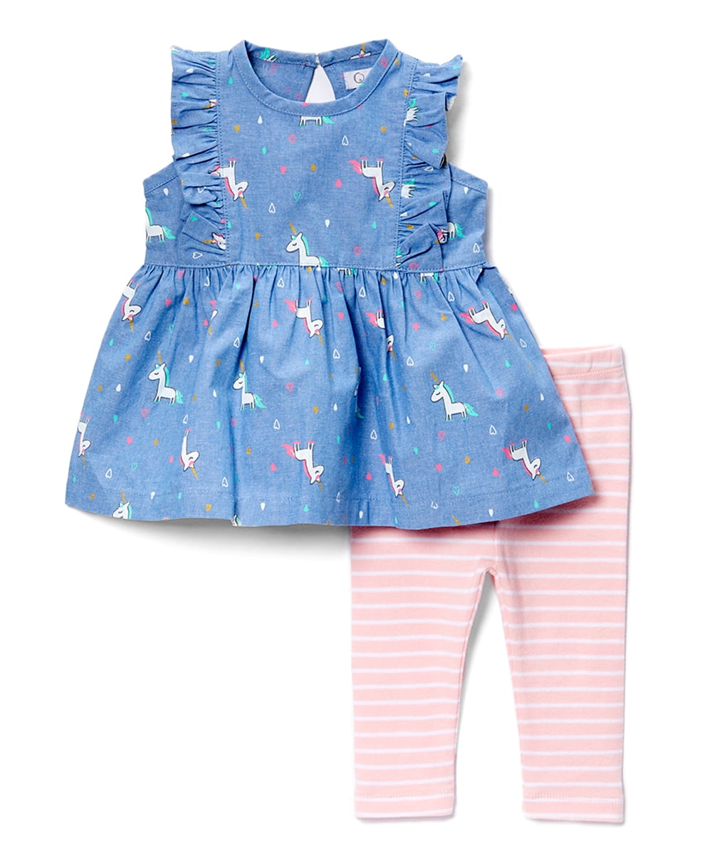 Quiltex Baby Girl & Toddler Girl Two Piece Pant Set