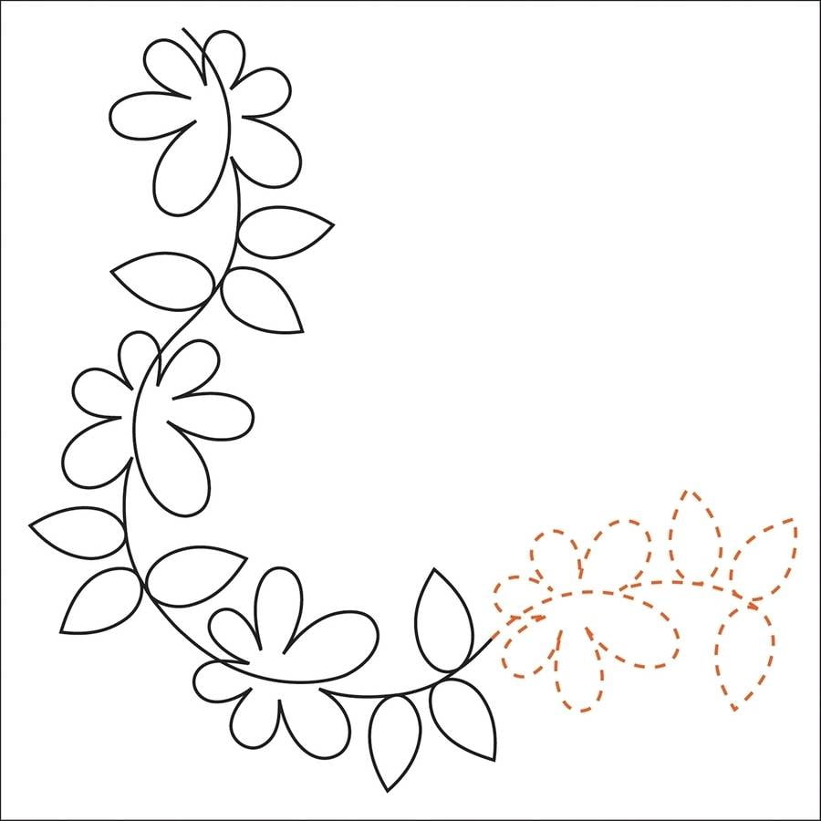 Quilting Creations Printed Tear Away Quilting Paper, Daisy DotzCorner