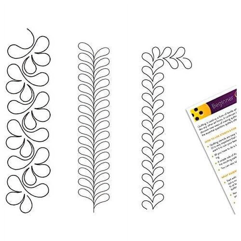 Quilting Creations Stencils For Machine And Hand Quilting Set Of 3 Quilt Plastic Stencils For