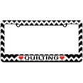 thumbnail image 1 of Quilting Love with Hearts License Plate Tag Frame, Multiple Colors, 1 of 1
