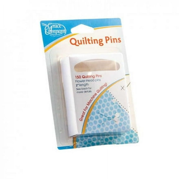 Quilting Pins - 2" Long Quilting Pins - Sewing Pins - 150 Pins For Sewing And Quilting - Quilting Sewing And DIY Projects - Fabric And Quilting Pins From The Grace Company