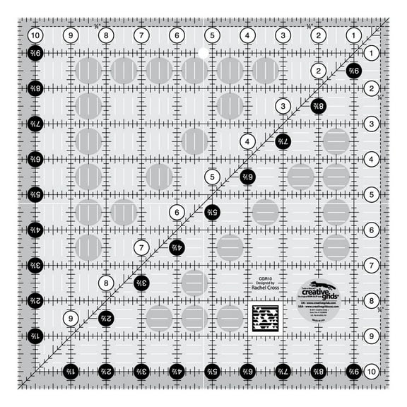 Creative Grids Quilt Ruler 10-1/2in
