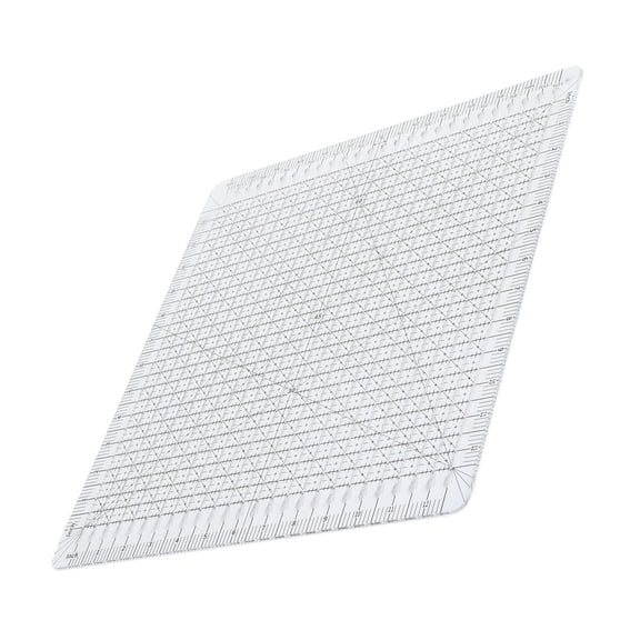 Quilting Ruler 12in Wide Transparent Acrylic Accurate Scale Black Grid Line Cut Ruler for Sewing Needlework Craft