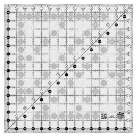 Quilting Ruler 15-1/2" Square, Creative Grids