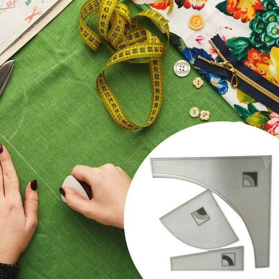 Quilting Rulers, Fan Shaped Quilt Sewing Ruler Set, 3-Piece Acrylic Templates for Precise Cutting Crafting Projects