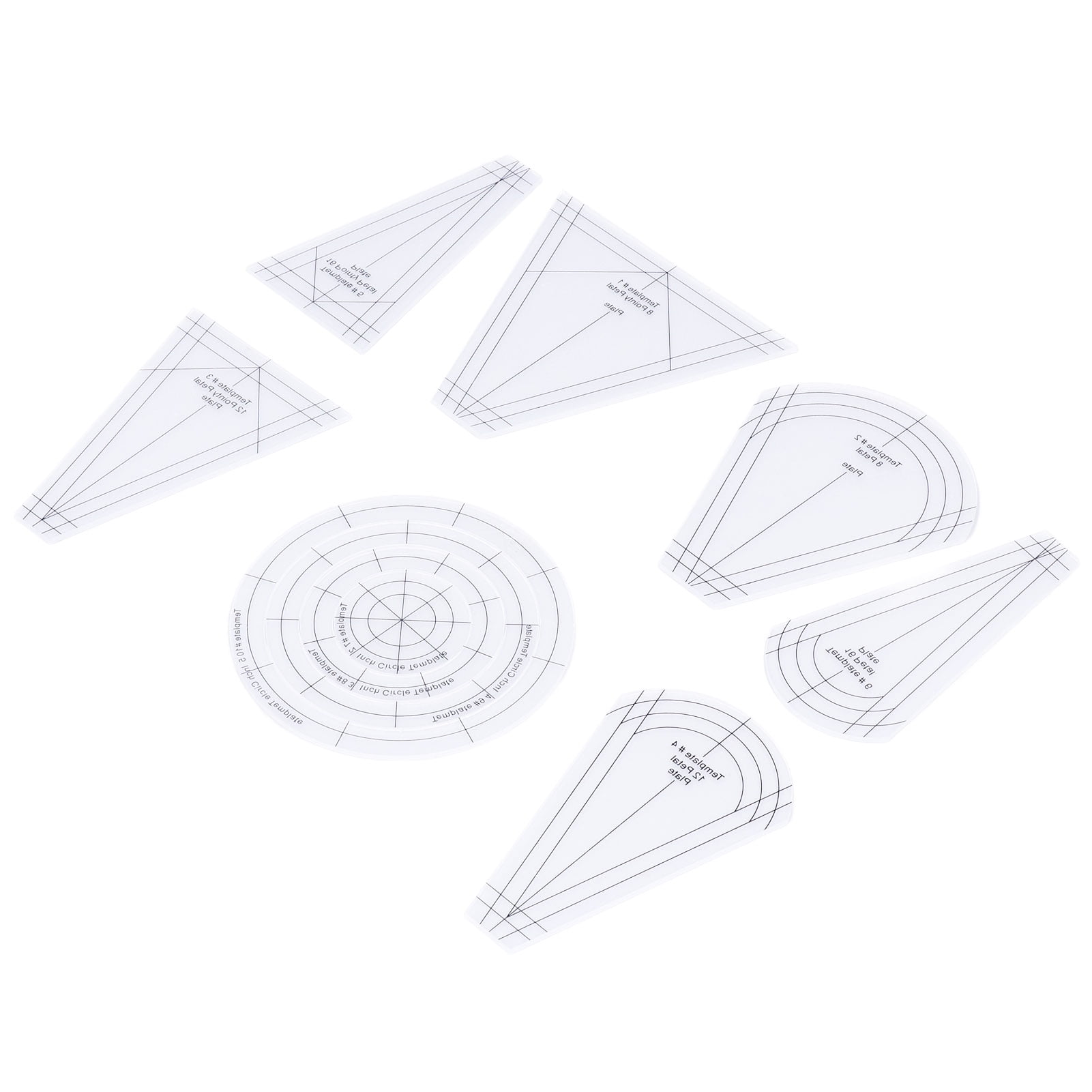 Quilting Rulers Shaped Patch Work Template Tool Ruler DIY Transparent ...