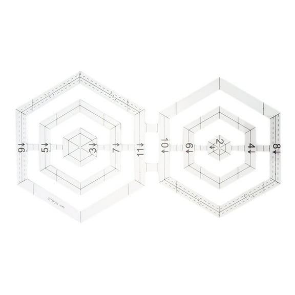 Quilting Stencils DIY Tool Transparent Ruler Clothes Making Template Precision Hexagon