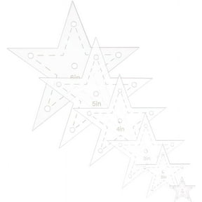 Quilting Template Set 6 Sizes Acrylic Star Sewing Template Ruler Star Stencil Template for Hand Quilting and Embroidery 1"/2"/3"/4"/5"/6"