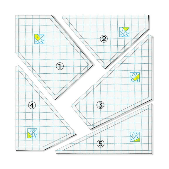 Quilting Template Set Acrylic Cutting Templates For Quilting Sewing Machine Ruler DIY Hand Patchwork Quilt Templates Ruler For Cut Mats Stylish Style Rolling Electronic Table Saw Stand Fence Caster