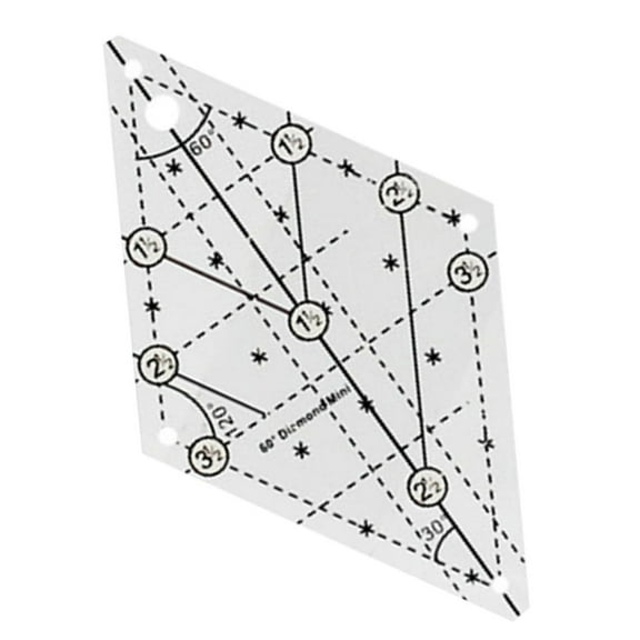 Quilting Templates Ruler 60 Degree Sewing Tool Sewing Ruler Quilting Ruler Sewing Supplies for Craft Enthusiasts