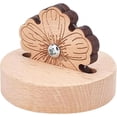 thumbnail image 1 of Quilting Thread Cutters, Peach Blossom Style Tabletop Yarn Cutter Wood Carving Thread Snips with Blade Saver and Stand Creative Thread Cutting Tool for Sewing Craft Projects, 1 of 7