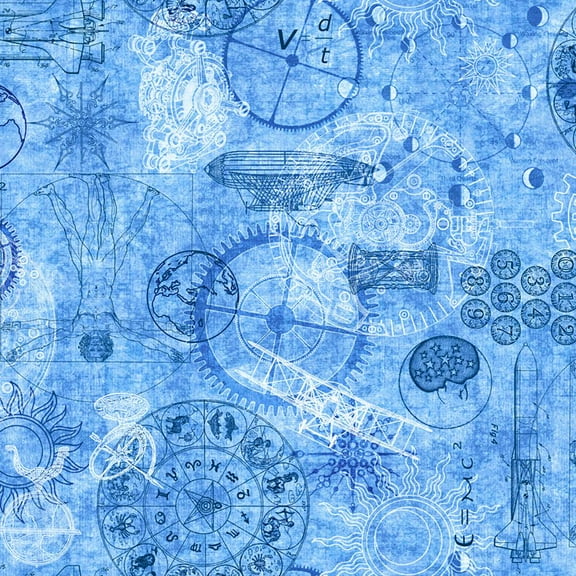 Quilting Treasures Dan Morris Intergalactic Space Time 100% Cotton Fabric sold by the yard